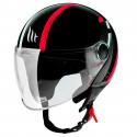 CASQUE JET MT STREET SCOPE NOIR-ROUGE BRILLANT S