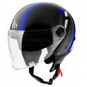 CASQUE JET MT STREET SCOPE NOIR-BLEU BRILLANT S