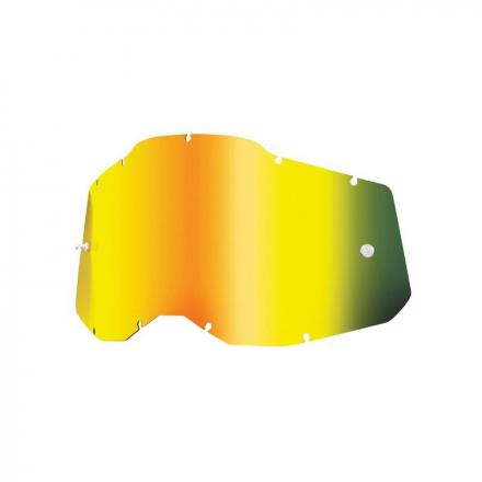 185017 ECRAN MASQUE-LUNETTES CROSS 100% ADULTE STRATA 2,RACECRAFT 2,ACCURI 2 MIROIR-IRIDIUM OR ANTI-BUEE-ANTI-RAYURES 2 Général 