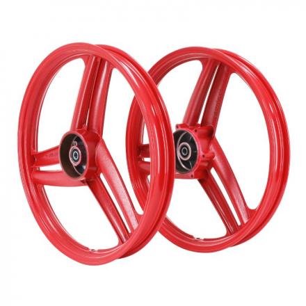 187014 "JANTE CYCLO 17"" TYPE GRIMECA POUR PEUGEOT 103 SP, MVL ROUGE (VENDU PAR PAIRE) -SELECTION P2R-" 2 Général | Fp-moto