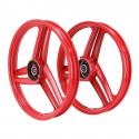 "JANTE CYCLO 17"" TYPE GRIMECA POUR PEUGEOT 103 SP, MVL ROUGE (VENDU PAR PAIRE) -SELECTION P2R-"