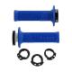 200278 REVETEMENT POIGNEE DOMINO MOTO OFF ROAD D100 BLEU CLOSED END AVEC LOCK ON 116-125mm (LIVREE AVEC 4 BAGUES) (PAIRE) 2 Géné