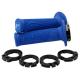 200278 REVETEMENT POIGNEE DOMINO MOTO OFF ROAD D100 BLEU CLOSED END AVEC LOCK ON 116-125mm (LIVREE AVEC 4 BAGUES) (PAIRE) 2 Géné