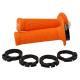 200277 REVETEMENT POIGNEE DOMINO MOTO OFF ROAD D100 ORANGE CLOSED END AVEC LOCK ON 116-125mm (LIVREE AVEC 4 BAGUES) (PAIRE) 2 Gé