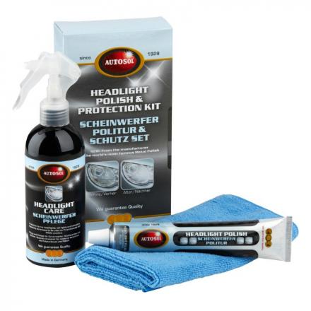 200488 POLISH PHARE ET FEU AUTOSOL HEADLIGHT PROTECTION (SPRAY 200 ml, TUBE 75 ml + MICROFIBRE) (MADE IN GERMANY - QUALITE PREMI