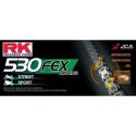 CHAINE RK 530FEX RX'RING SUPER RENFORCEE 136 MAILLONS avec Rivet Creux.