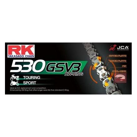 58530GSV-T.094 CHAINE RK 530GSV 094 MAILLONS avec Rivet Creux Chaine RK Racing Chaine | Fp-moto.com garage moto albi atelier 