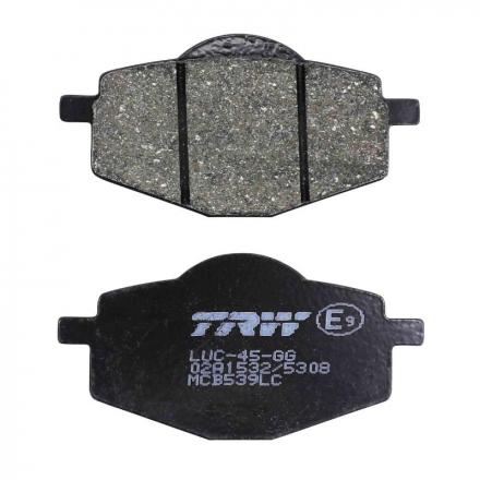 199825 PLAQUETTE DE FREIN TRW POUR MBK 50 X-POWER 1999+2003 AR - YAMAHA 50 TZR 1999+2003 AR, 125 TDR 1993+ AV-AR (MCB539 LC) p2