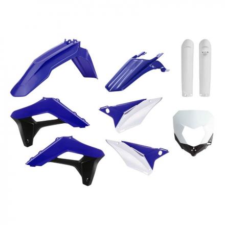 201925 CARROSSERIE-CARENAGE MOTO ENDURO SHERCO 125, 250 SE-R, 250, 450 SEF-R 2017+2022 BLEU-BLANC-NOIR (COULEUR OEM) (KIT PLASTI