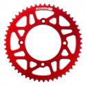 COURONNE 50 A BOITE ADAPTABLE BETA 50 RR ENDURO 2006+2018, 50 RR MOTARD 2005+2018 420 53 DTS ALU CNC ROUGE (DIAM 100-120-8.5) 