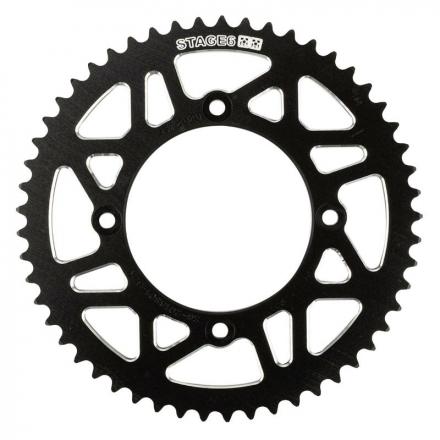 202187 COURONNE 50 A BOITE ADAPTABLE BETA 50 RR ENDURO 2006+2018, 50 RR MOTARD 2005+2018 420 53 DTS ALU CNC NOIR (DIAM 100-120