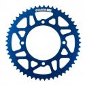 COURONNE 50 A BOITE ADAPTABLE APRILIA 50 SX 2012+2017, SX SM 2012+2017 420 53 DTS ALU CNC BLEU (DIAM COURONNE 108-123-6.5) -