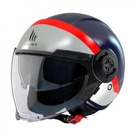 202057 CASQUE JET MT VIALE SV 68 UNIT DOUBLE ECRANS BLEU MAT XS (ECE 22.06) p2r catégorie | Fp-moto.com garage moto albi a