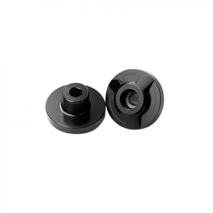 196591 EMBOUT DE GUIDON YASUNI PRO RACE ALU CNC NOIR DIAM 14 mm POUR GUIDON 28,6 mm (PAIRE) p2r catégorie | Fp-moto.com garag