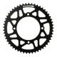202193 COURONNE 50 A BOITE ADAPTABLE DERBI 50 SENDA DRD, DRD PRO 420 53 DTS ALU CNC NOIR (102-124.5-8.5) -STAGE 6- p2r catégo