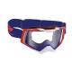 202717 MASQUE-LUNETTES CROSS PROGRIP 3309 TR RAPID BLEU-ROUGE-BLANC ECRAN TRANSPARENT LIGHT SENSITIVE ANTI-RAYURES-ANTI U.V.-ANT