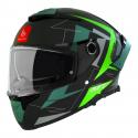 CASQUE INTEGRAL MT THUNDER 4 SV MOUNTAIN B6 NOIR MAT-VERT FLUO XL (DOUBLE ECRANS - PINLOCK READY) (ECE 22.06)