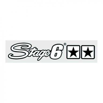 202645 AUTOCOLLANT-STICKER STAGE 6 BLANC (150 x 30 mm) p2r catégorie | Fp-moto.com garage moto albi atelier reparation