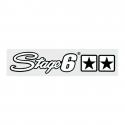 AUTOCOLLANT-STICKER STAGE 6 BLANC (150 x 30 mm)