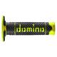 202288 REVETEMENT POIGNEE DOMINO MOTO OFF ROAD A260 NOIR-JAUNE FLUO CLOSED END 120mm (PAIRE) p2r catégorie | Fp-moto.com gara