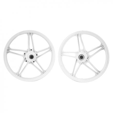 204139 "JANTE CYCLO 17"" TYPE BERNARDI POUR PEUGEOT 103 MVL, VOGUE BLANC (VENDU PAR PAIRE) -SELECTION P2R-" p2r catégorie | 