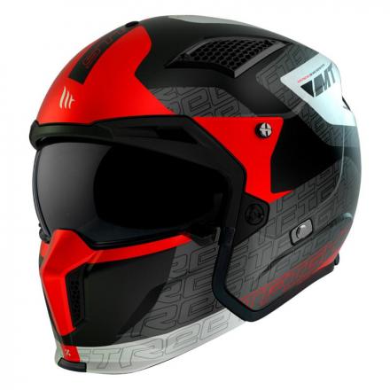 203034 CASQUE TRIAL MT STREETFIGHTER SV TOTEM B15 GRIS-ROUGE MAT S SIMPLE ECRAN DARK TRANSFORMABLE AVEC MENTONNIERE AMOVIBLE 