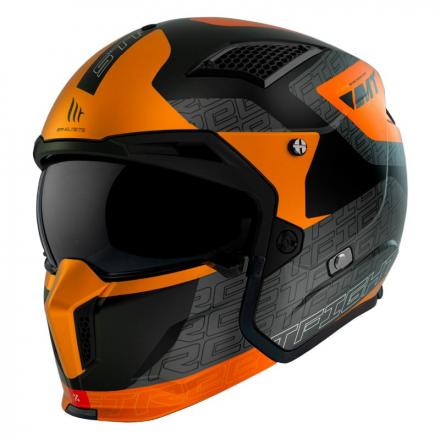 203042 CASQUE TRIAL MT STREETFIGHTER SV TOTEM B4 GRIS-ORANGE MAT L SIMPLE ECRAN DARK TRANSFORMABLE AVEC MENTONNIERE AMOVIBLE (L