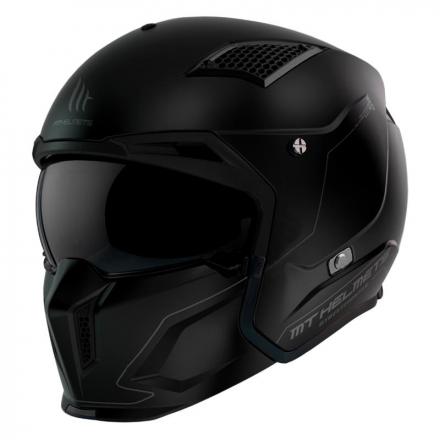 203026 CASQUE TRIAL MT STREETFIGHTER SV UNI NOIR MAT XXL (2XL) SIMPLE ECRAN DARK TRANSFORMABLE AVEC MENTONNIERE AMOVIBLE (LIVRE