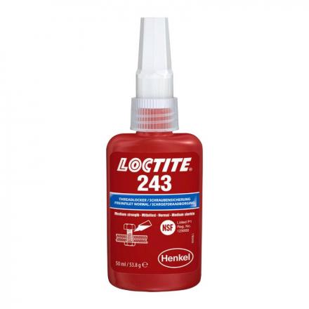 202984 FREIN FILET NORMAL LOCTITE 243 A RESISTANCE MOYENNE (FLACON 50 ML SOUS BLISTER) p2r catégorie | Fp-moto.com garage mot