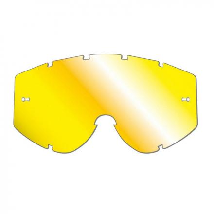 137245 ECRAN MASQUE-LUNETTES CROSS PROGRIP POUR MODELE 3200-3201-3204-3301-3450 JAUNE MULTICOUCHES MIROIR - ANTI-BUEE-ANTI-RAYUR