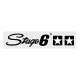 202644 AUTOCOLLANT-STICKER STAGE 6 NOIR (150 x 30 mm) p2r catégorie | Fp-moto.com garage moto albi atelier reparation