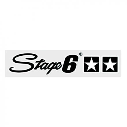 202644 AUTOCOLLANT-STICKER STAGE 6 NOIR (150 x 30 mm) p2r catégorie | Fp-moto.com garage moto albi atelier reparation