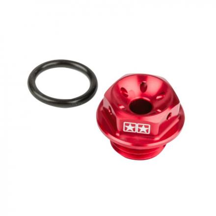 202674 BOUCHON D'HUILE SCOOT STAGE 6 MBK 50 BOOSTER, STUNT, NITRO-YAMAHA 50 BWS, SLIDER, AEROX -ROUGE- p2r catégorie | Fp-mo