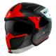 203033 CASQUE TRIAL MT STREETFIGHTER SV TOTEM B15 GRIS-ROUGE MAT XS SIMPLE ECRAN DARK TRANSFORMABLE AVEC MENTONNIERE AMOVIBL