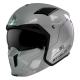 203011 CASQUE TRIAL MT STREETFIGHTER SV UNI ARGENT BRILLANT M SIMPLE ECRAN DARK TRANSFORMABLE AVEC MENTONNIERE AMOVIBLE (LIVRE