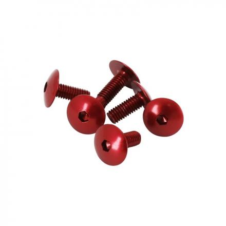 202737 VIS TETE BOMBEE DE CARROSSERIE-CARENAGE-CAPOTAGE DIAM 6 x 15 mm ROUGE (VENDU PAR 6) -SELECTION P2R- p2r catégorie | F