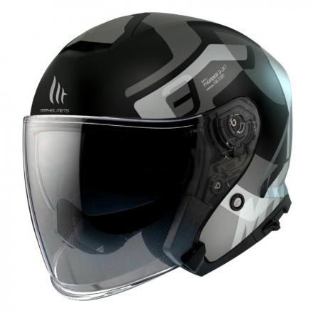 202822 CASQUE JET MT THUNDER 3 SV SILTON DOUBLE ECRANS NOIR MAT-GRIS NACRE XXL (2XL) p2r catégorie | Fp-moto.com garage moto 