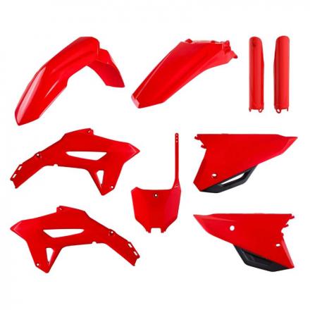 201948 CARROSSERIE-CARENAGE MOTO MX HONDA 250 CRF R 2022+, 450 CRF R 2021+ ROUGE HONDA (COULEUR OEM) (KIT PLASTIQUES 9 PIECES) 