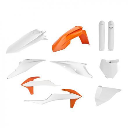 201956 CARROSSERIE-CARENAGE MOTO MX KTM 125, 250 SX, 250, 450 SX-F, 250 XC, 250, 450 XC-F 2019+ ORANGE KTM-BLANC (COULEUR OEM) (