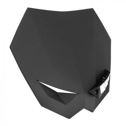 201733 PLAQUE NUMERO-TETE DE FOURCHE 50 A BOITE REPLAY RIVALE FLASH NOIR MAT AVEC ECLAIRAGE LED (AVEC FIXATIONS) p2r catégorie 