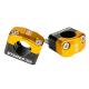 202202 PONTET DE GUIDON UNIVERSEL STAGE 6 ALU CNC ADAPTATEUR DIAM 28,6 mm NOIR-JAUNE (PAIRE) p2r catégorie | Fp-moto.com gara