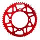 202186 COURONNE 50 A BOITE ADAPTABLE APRILIA 50 SX 2012+2017, SX SM 2012+2017 420 53 DTS ALU CNC ROUGE (DIAM COURONNE 108-123