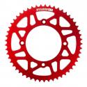 COURONNE 50 A BOITE ADAPTABLE APRILIA 50 SX 2012+2017, SX SM 2012+2017 420 53 DTS ALU CNC ROUGE (DIAM COURONNE 108-123-6.5) 