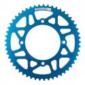 COURONNE 50 A BOITE ADAPTABLE BETA 50 RR ENDURO 2006+2018, 50 RR MOTARD 2005+2018 420 53 DTS ALU CNC BLEU (DIAM 100-120-8.5) 