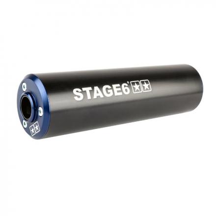 202213 SILENCIEUX STAGE 6 ALU DIAM 60mm NOIR-BLEU (PASSAGE DROIT) p2r catégorie | Fp-moto.com garage moto albi atelier repara