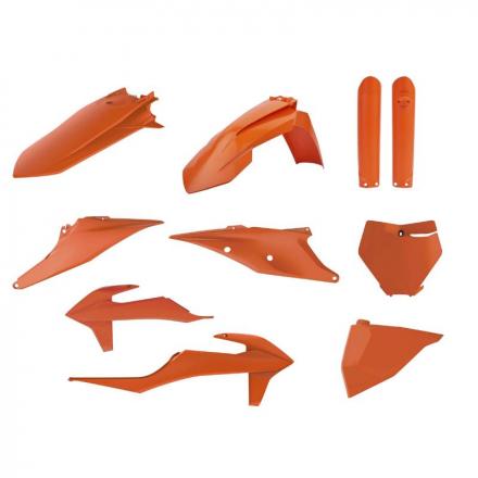 202016 CARROSSERIE-CARENAGE MOTO MX KTM 125, 250 SX, 250, 450 SX-F, 250 XC, 250, 450 XC-F 2019+ ORANGE KTM (KIT PLASTIQUES 10 PI