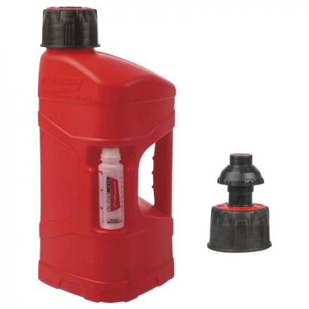 202012 JERRYCAN-BIDON POLISPORT PROOCTANE 10 L ROUGE (AVEC BOUCHON DE REMPLISSAGE RAPIDE) ET BIDON 125 ml (DOSEUR HUILE) p2r cat