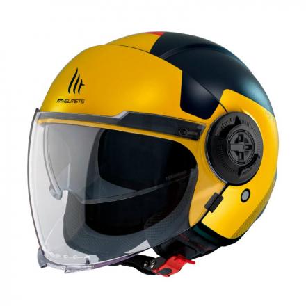 205290 CASQUE JET MT VIALE SV S BETA D3 DOUBLE ECRANS BLEU-JAUNE MAT XL (ECE 22.06) p2r catégorie | Fp-moto.com garage moto a