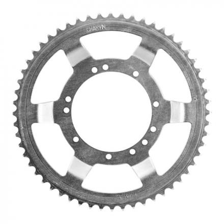 204138 COURONNE CYCLO ADAPTABLE PEUGEOT 103 ROUE RAYONS 56 DTS (ALESAGE 94 mm) 11 TROUS ARGENT -SELECTION P2R- p2r catégorie 