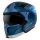 203059 CASQUE TRIAL MT STREETFIGHTER SV TOTEM C17 BLEU MAT M SIMPLE ECRAN DARK TRANSFORMABLE AVEC MENTONNIERE AMOVIBLE (LIVRE 